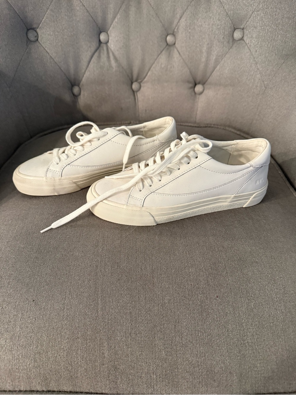 Madewell White Low-Top Leather Sneakers